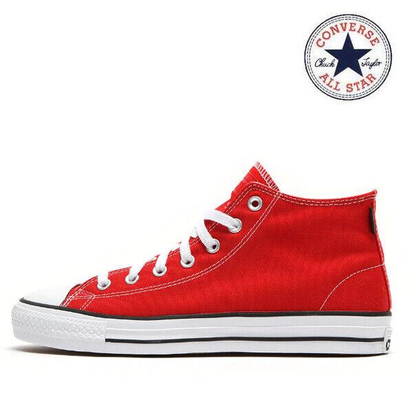 Converse Cats Pro Mid A02934C Red White ON Skateboard
