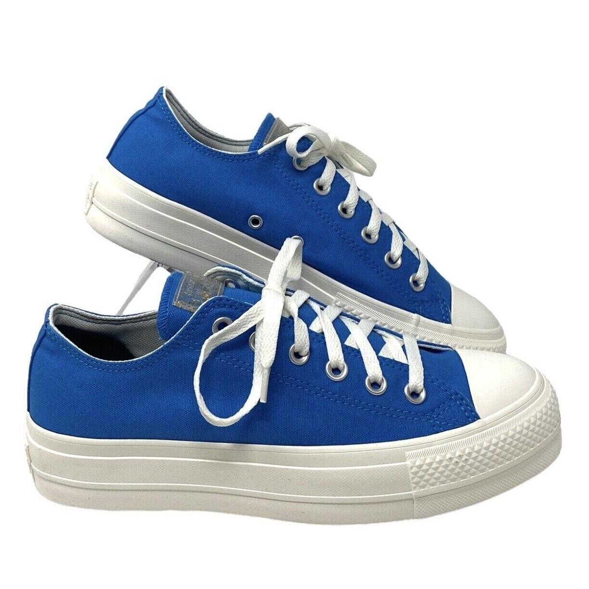 Converse Chuck Lift Blue Canvas Women`s Platform Shoes Skate Custom 171210C-WWB