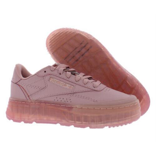 Reebok Club C Double Geo Womens Shoes Size 6.5 Color: Smokey Rose - Pink, Main: Pink