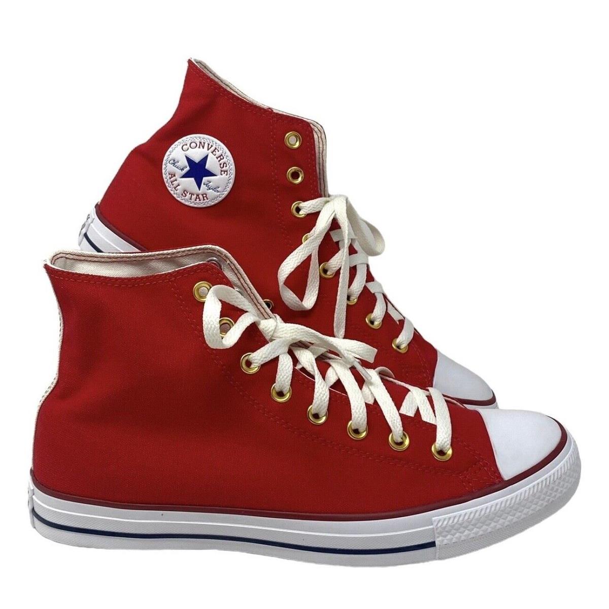 Converse Ctas Shoes High Skate Red Canvas Men`s Sneakers Custom 152620C-WRGWCTAS