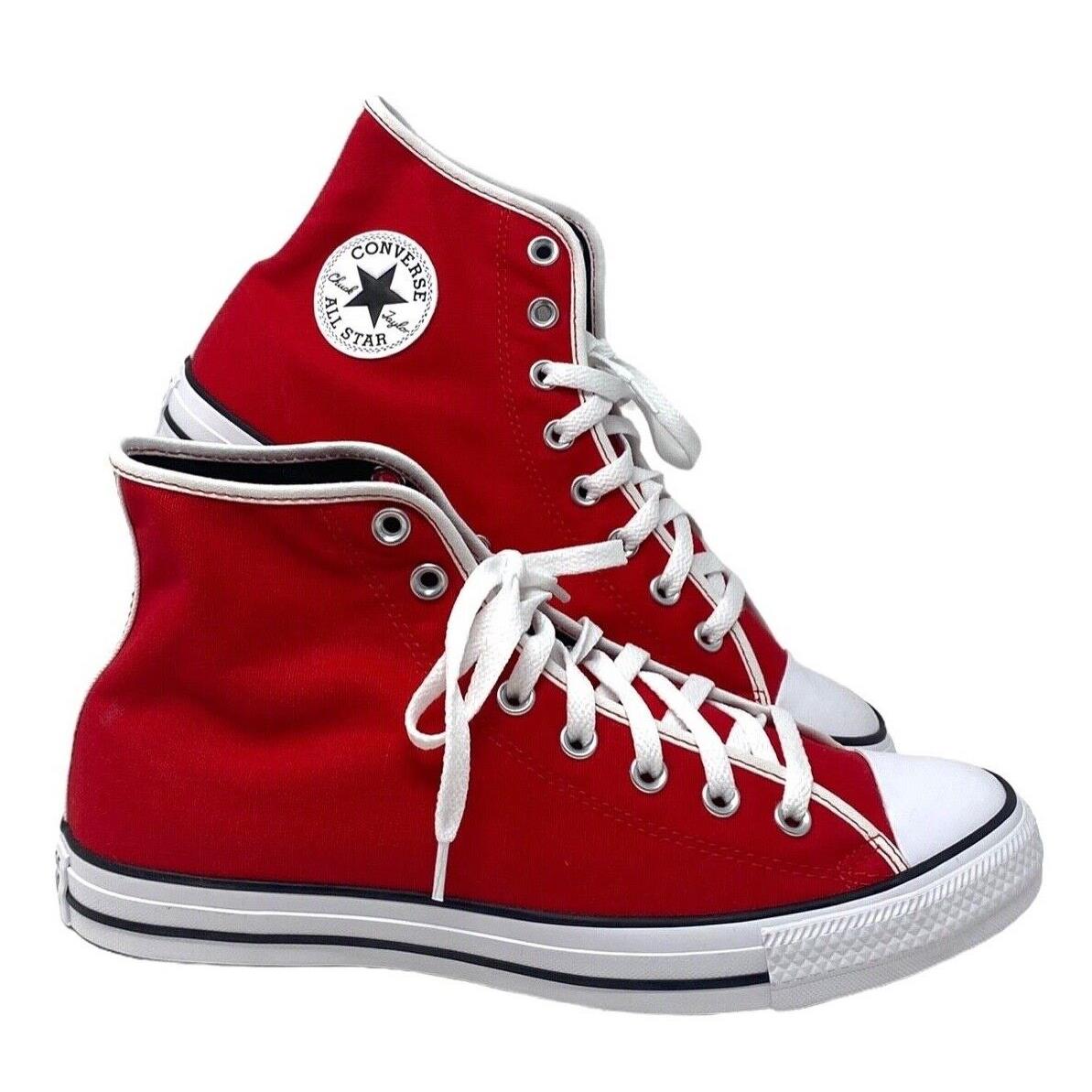 Converse Ctas Shoes High Skate Red White Canvas Men Sneakers Custom 152620C-WRW