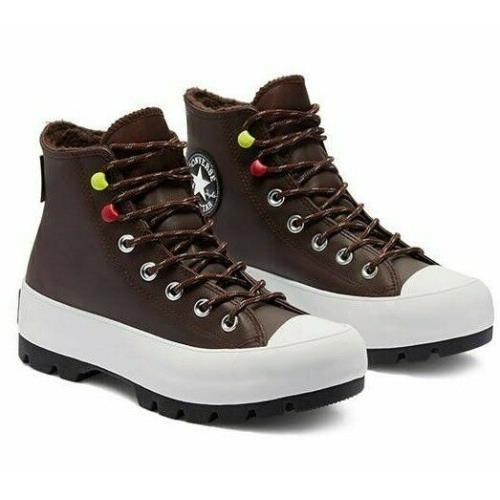 Converse Chuck Taylor All Star Lugged Winter Hi 569556C Dark Root White Gore-tex - Brown