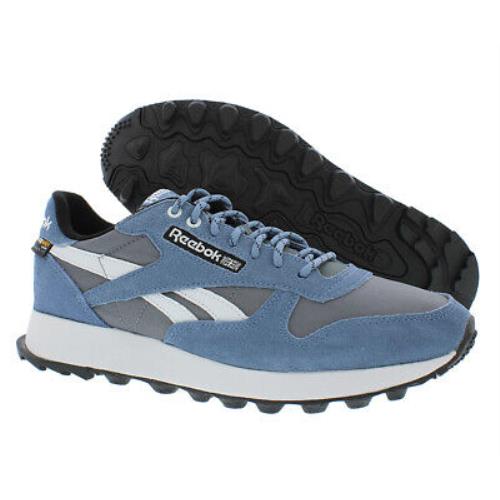 Reebok Classic Leather Unisex Shoes Size 7.5 Color: Grey/blue Slate