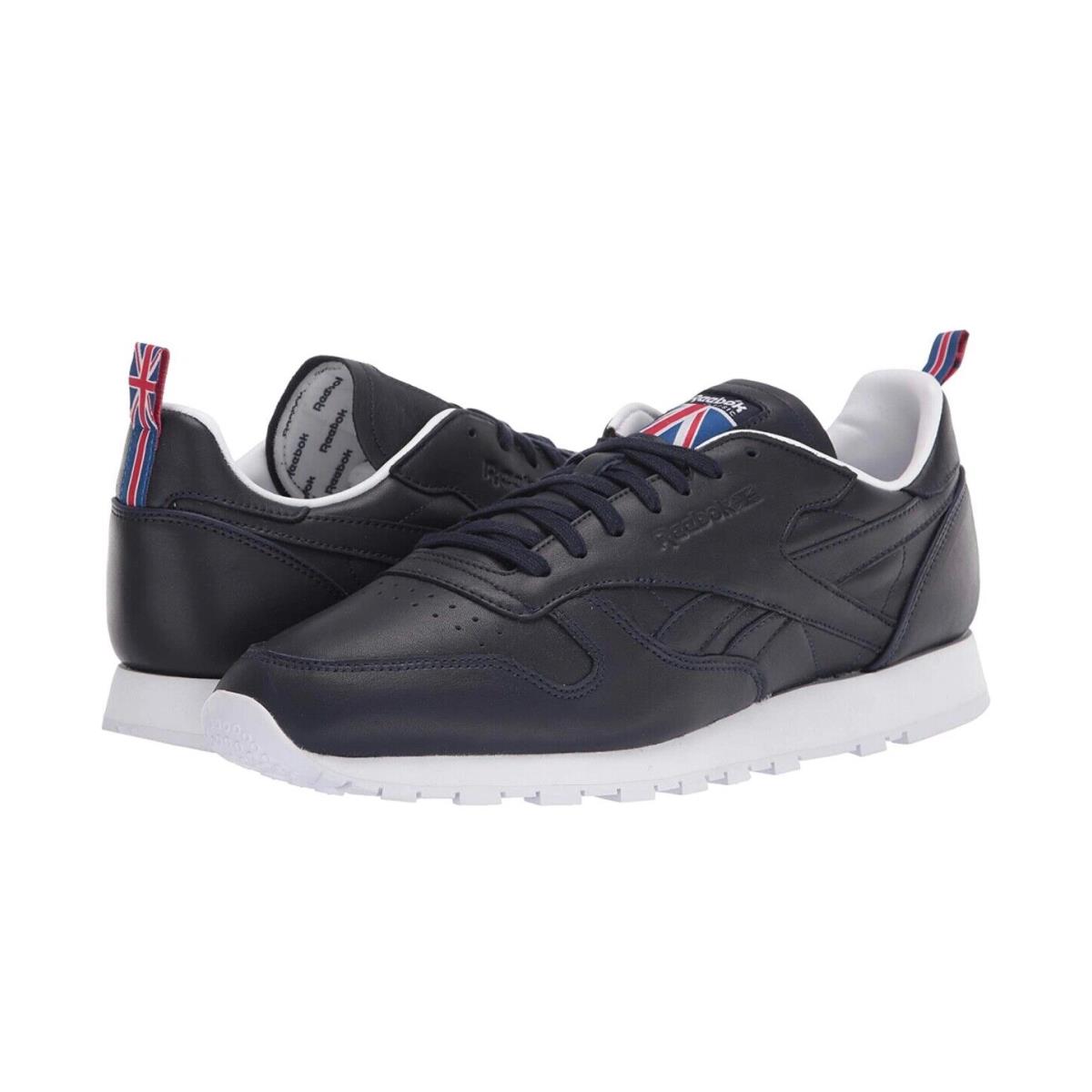 Reebok Men`s Classic Leather Sneaker Vector Navy/white/vector Red 12.5 M US - Vector Navy/White/Vector Red