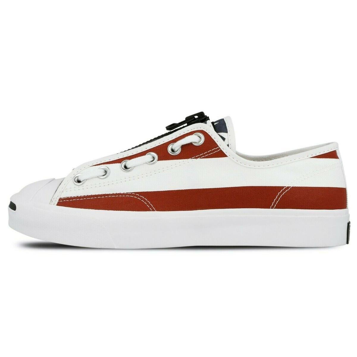 Takahiro The Soloist x Converse Jack Purcell Zip 164836C Usa Flag Red Stripe OG - White