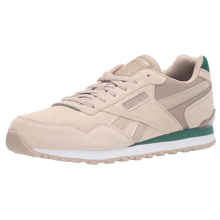 Reebok Men`s Classic Harman Run Sneaker Sand/clover Green 12.5 M US - Sand/Clover Green