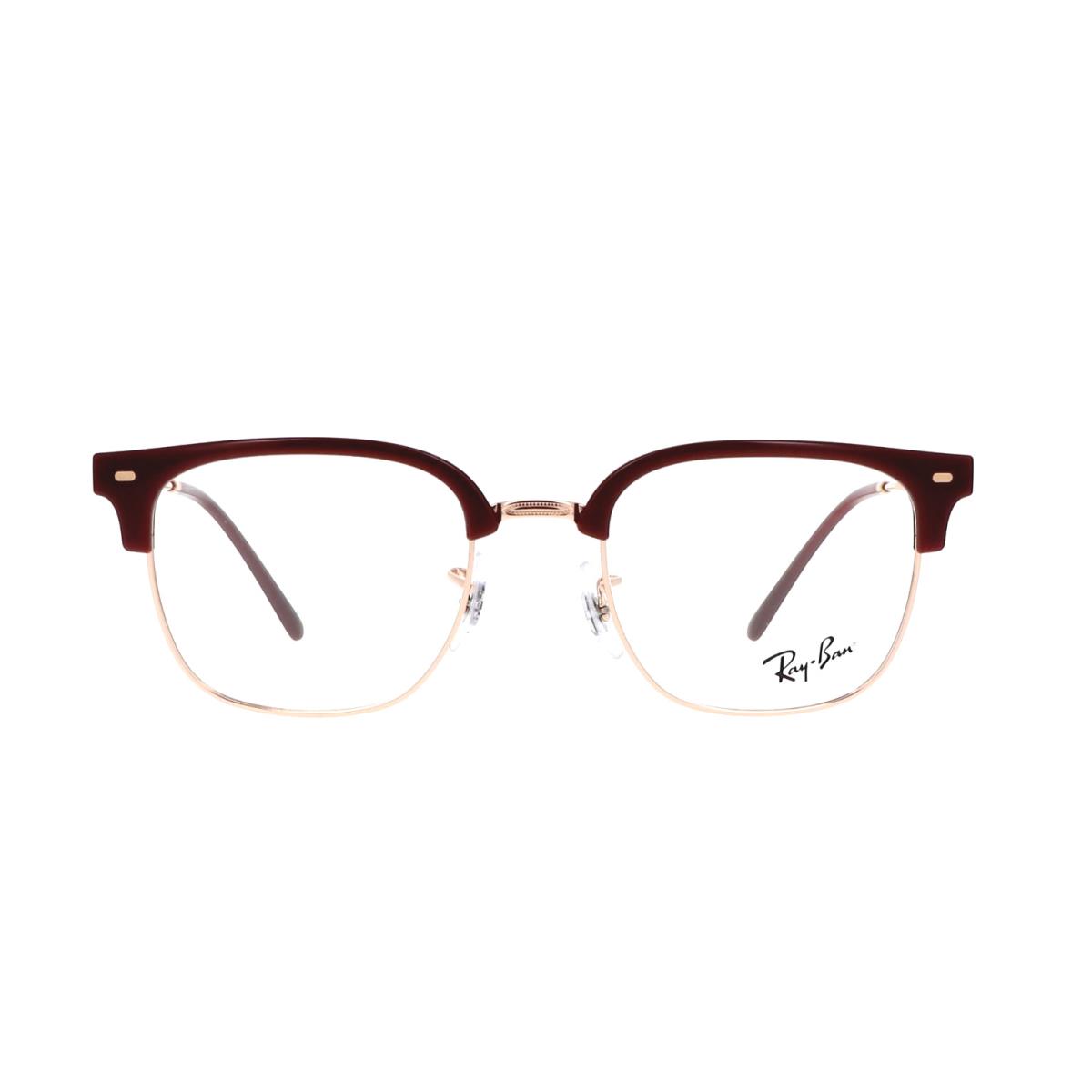 Ray-ban Clubmaster Reading Glasses RB 7216 8209 Burgundy Gold Frames Readers - Bordeaux Dark Burgundy and Rose Gold, Frame: Burgundy & Rose Gold, Lens: