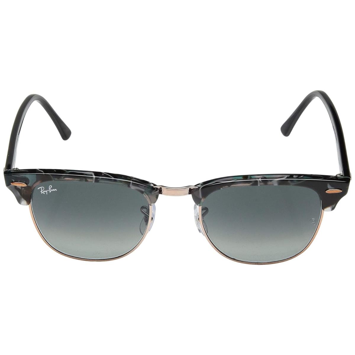 Man`s Sunglasses Ray-ban RB3016 Clubmaster Gradient Sunglasses - Spotted Grey/Green/Grey Gradient, Frame: Multicolor