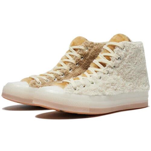 Converse x Clot /chuck Taylor 70 Hi - 4.5 - 164535C Ice Cold Cloud Cream Tan Fur - Beige