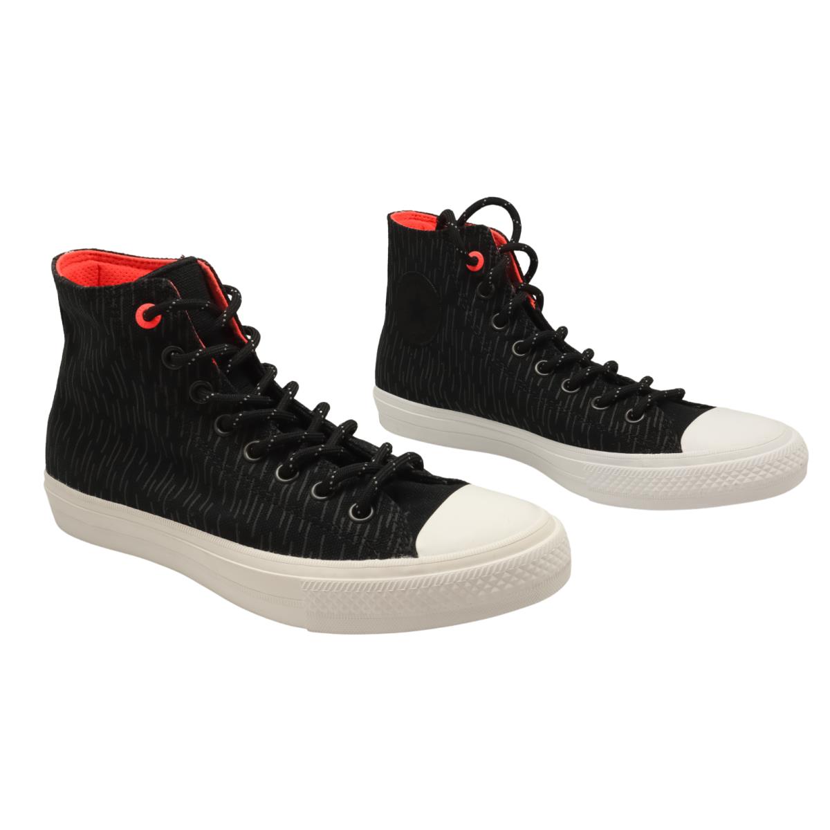 Converse Chuck Taylor All Star II Hi Shield Men`s Black Reflective Lava Size 8 - Black