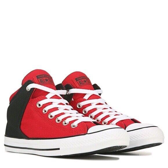 Converse Chuck Taylor All Star Mens 11 High Street Mid Red Black Shoes Sneakers - Red