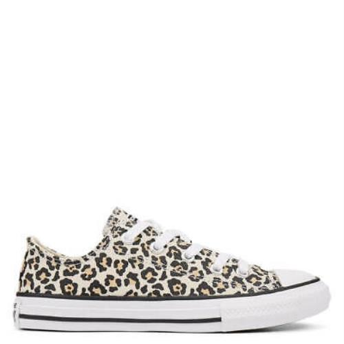 Converse Chuck Taylor All Star OX Kids` Leopard Low Top Sneakers Size 12.5