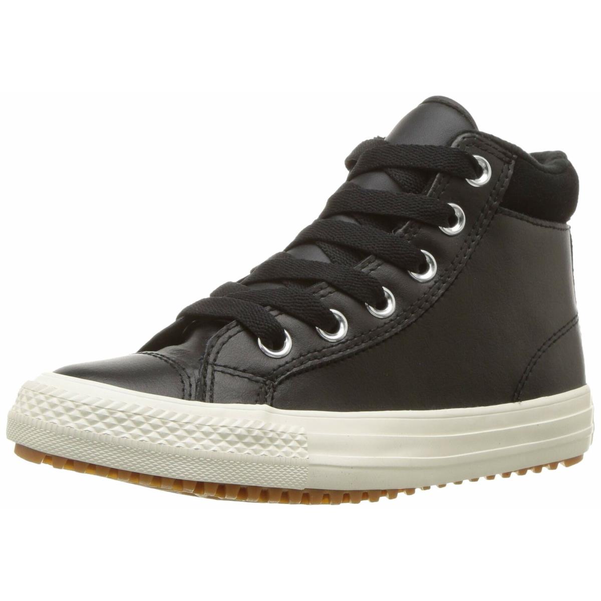 Converse Unisex Kids` Chuck Taylor High Top Boot Sneaker 661906C Black Size 4M - Black/Burnt Caramel/Black