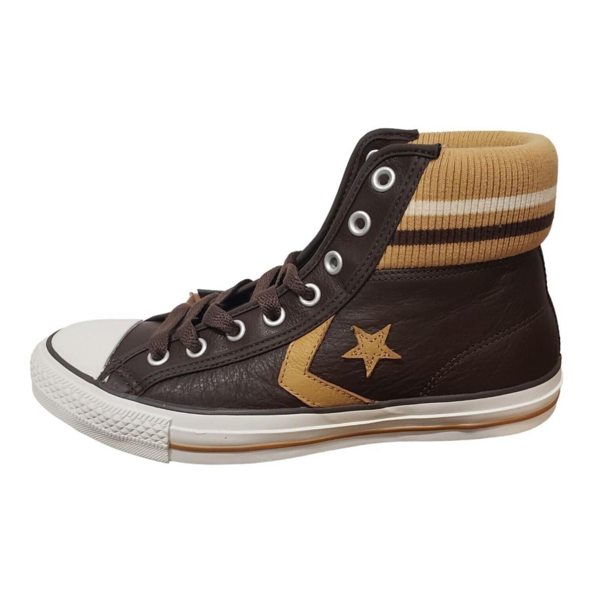 Converse Star Player Cuff Rib Mid Sneakers in Choco - Size M/8 W/10