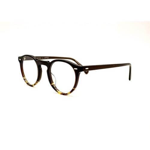 Oliver Peoples OV5186 Gregory Peck Eyeglasses 1756 Espresso/382 Gradient 45