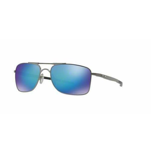 Oakley Men`s OO4124 Gauge 8 Metal Rectangular Sunglasses Matte Gunmetal/prizm S