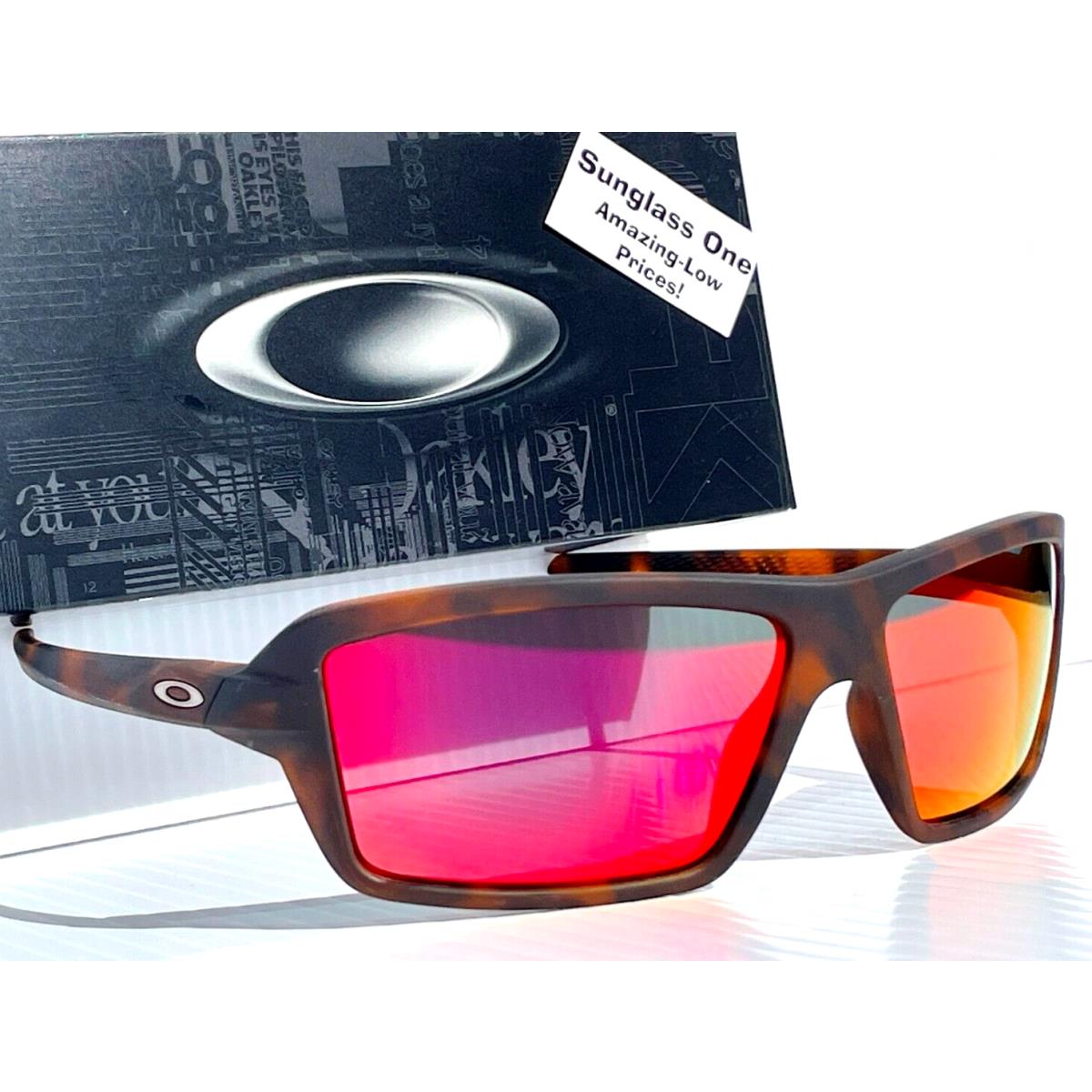 Oakley Cables Brown Tortoise Polarized Galaxy Magenta Lens Sunglass 9129