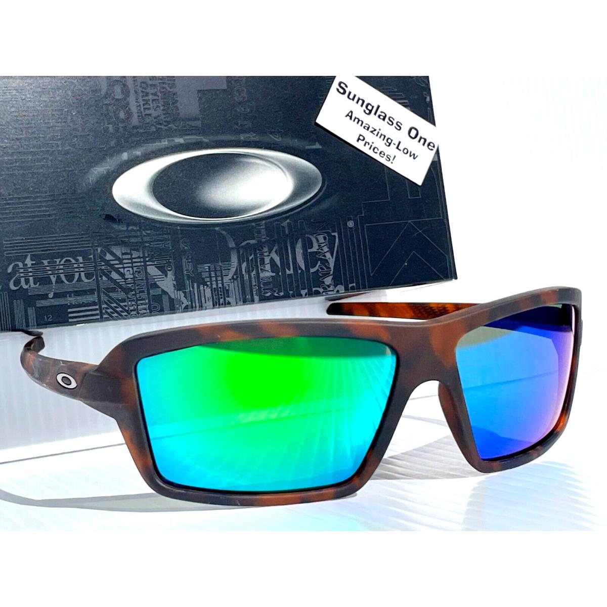 Oakley Cables Brown Tortoise Polarized Galaxy Jade Lens Sunglass 9129-07