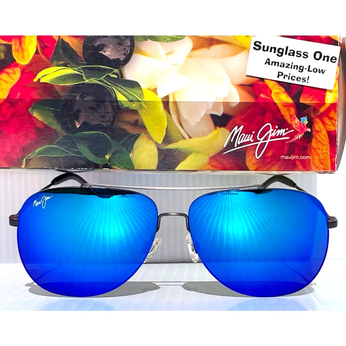 Maui Jim Cinder Cone Gunmetal Polarized Blue Lens Sunglass B789-02S