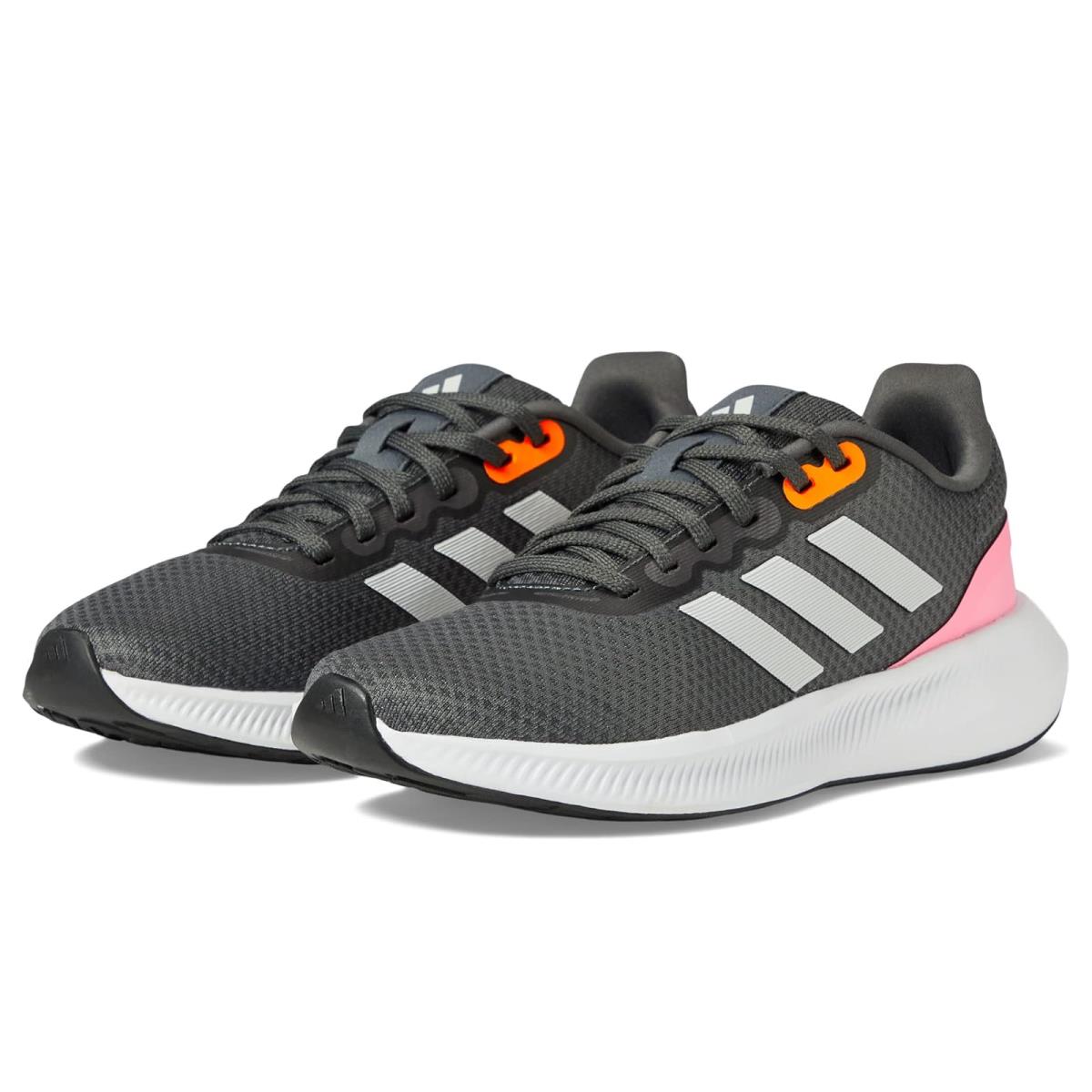 Woman`s Sneakers Athletic Shoes Adidas Running Runfalcon 3.0 Grey/Crystal White/Beam Pink