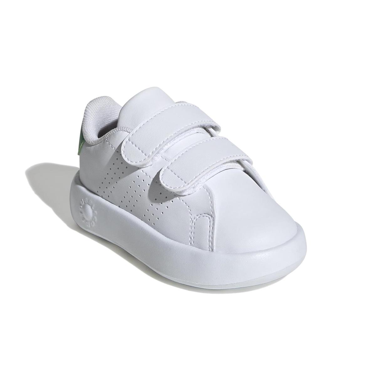 Children Unisex Sneakers Athletic Shoes Adidas Kids Advantage Toddler - White/White/Green