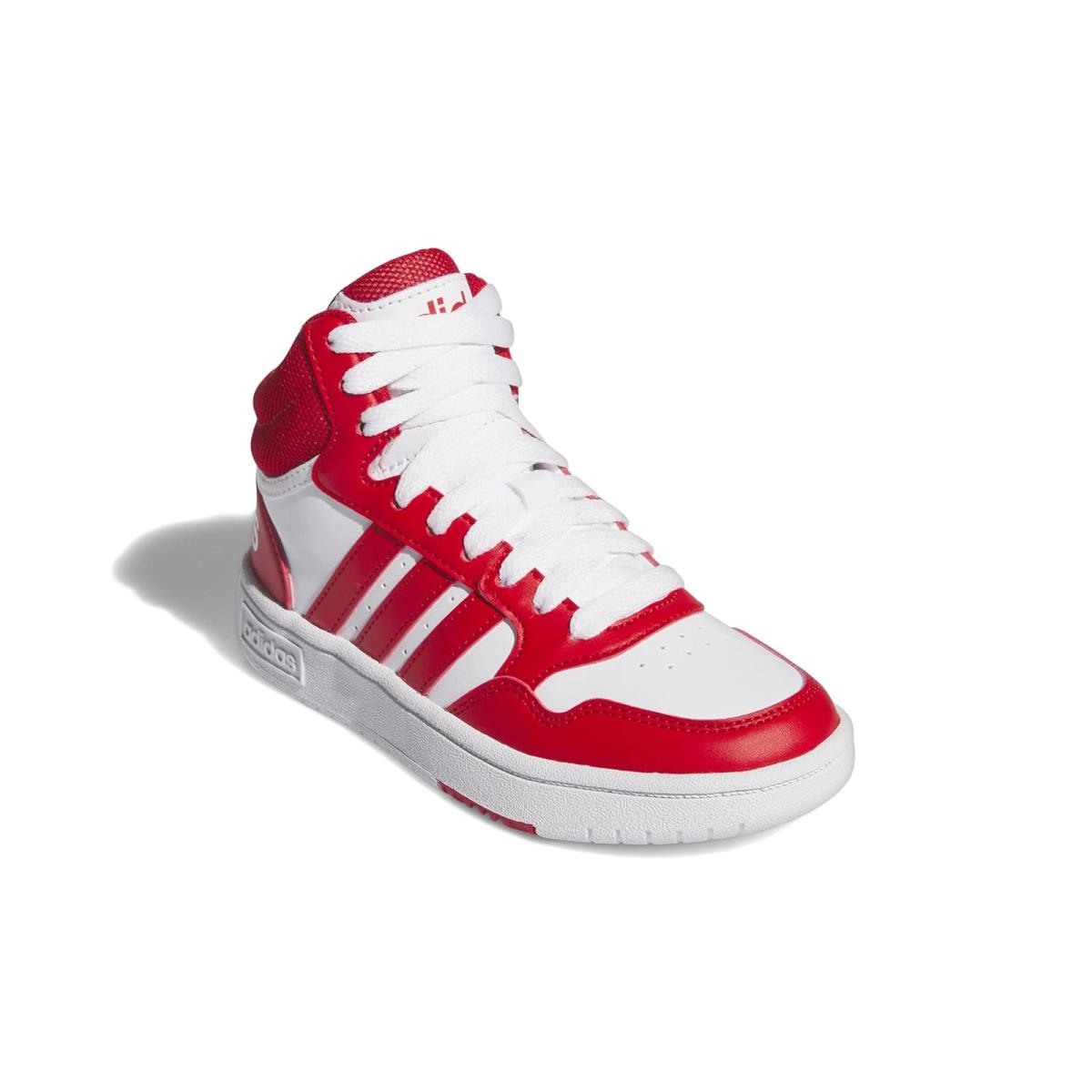 Children Unisex Shoes Adidas Kids Hoops 3.0 Mid Little Kid/big Kid White/Better Scarlet/Better Scarlet