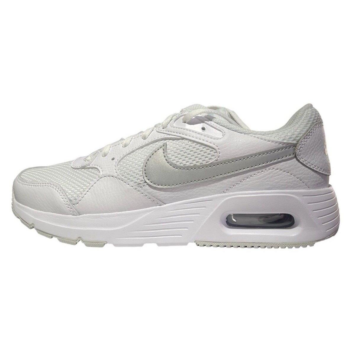 Nike Women`s Air Max SC CW4554 100 Fashion Sneaker 9 Size - White/Metallic Silver