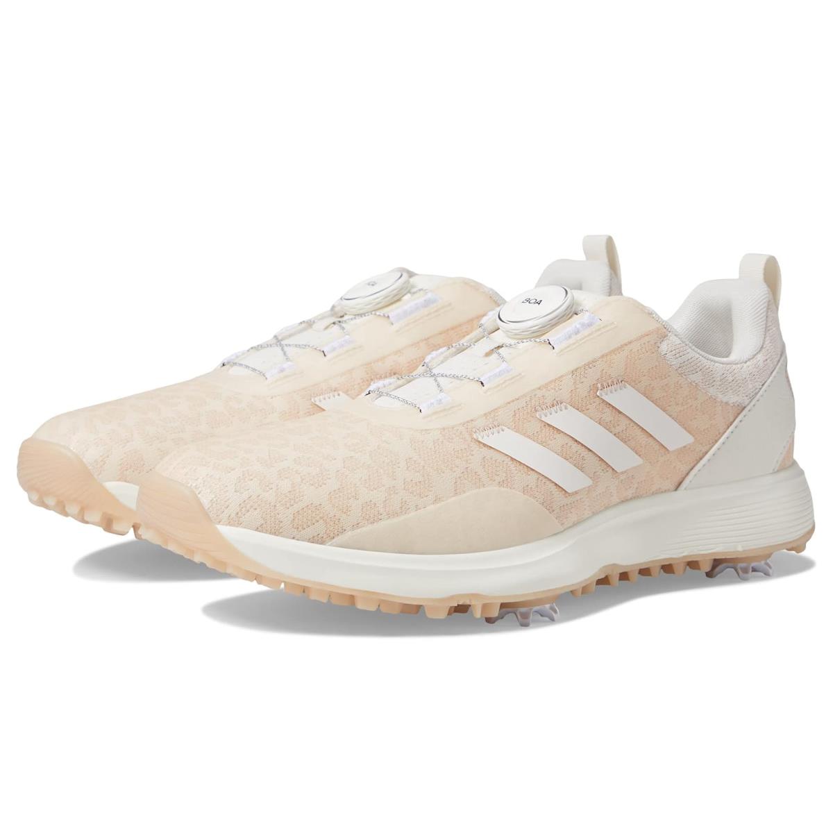 Woman`s Sneakers Athletic Shoes Adidas Golf S2G 23 Boa Golf Shoes - Chalk White/Chalk White/Wonder Quartz