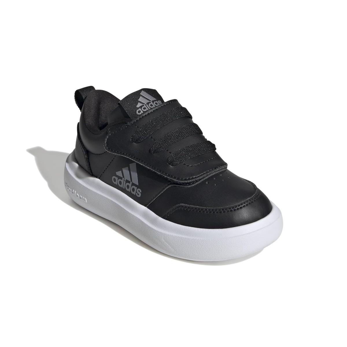 Boy`s Shoes Adidas Kids Adidas Kids Park ST Sneaker Little Kid/big Kid Black/Iron Metallic/White 1