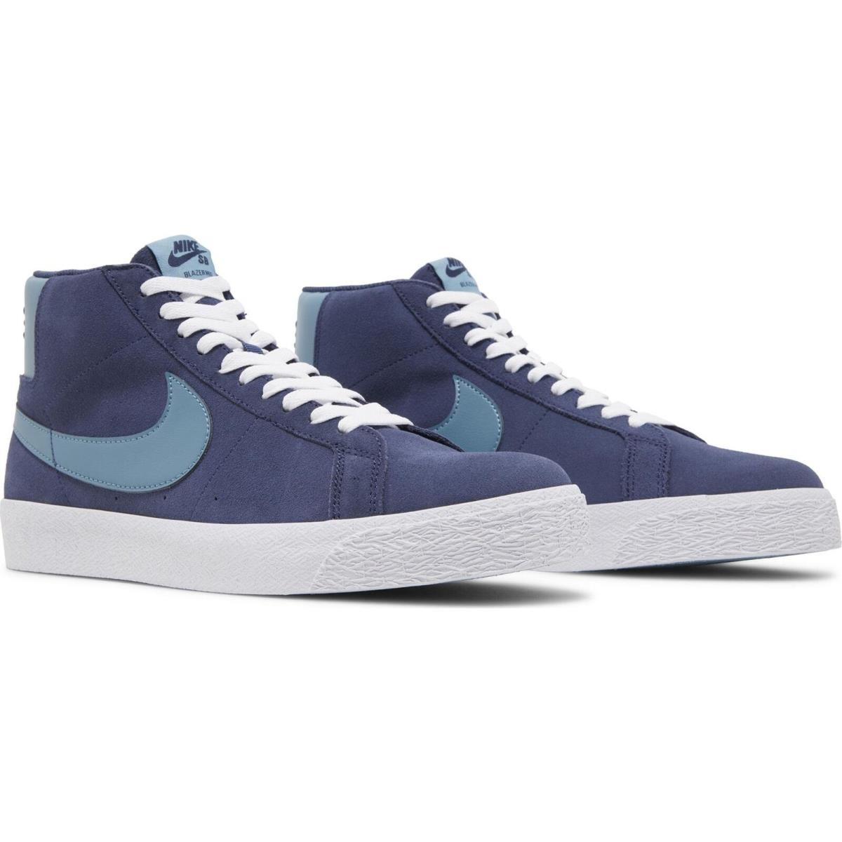 FD0731-400 Mens Nike Zoom Blazer Mid SB `navy Aqua` - Midnight Navy/Midnight Navy/Black/Noise Aqua