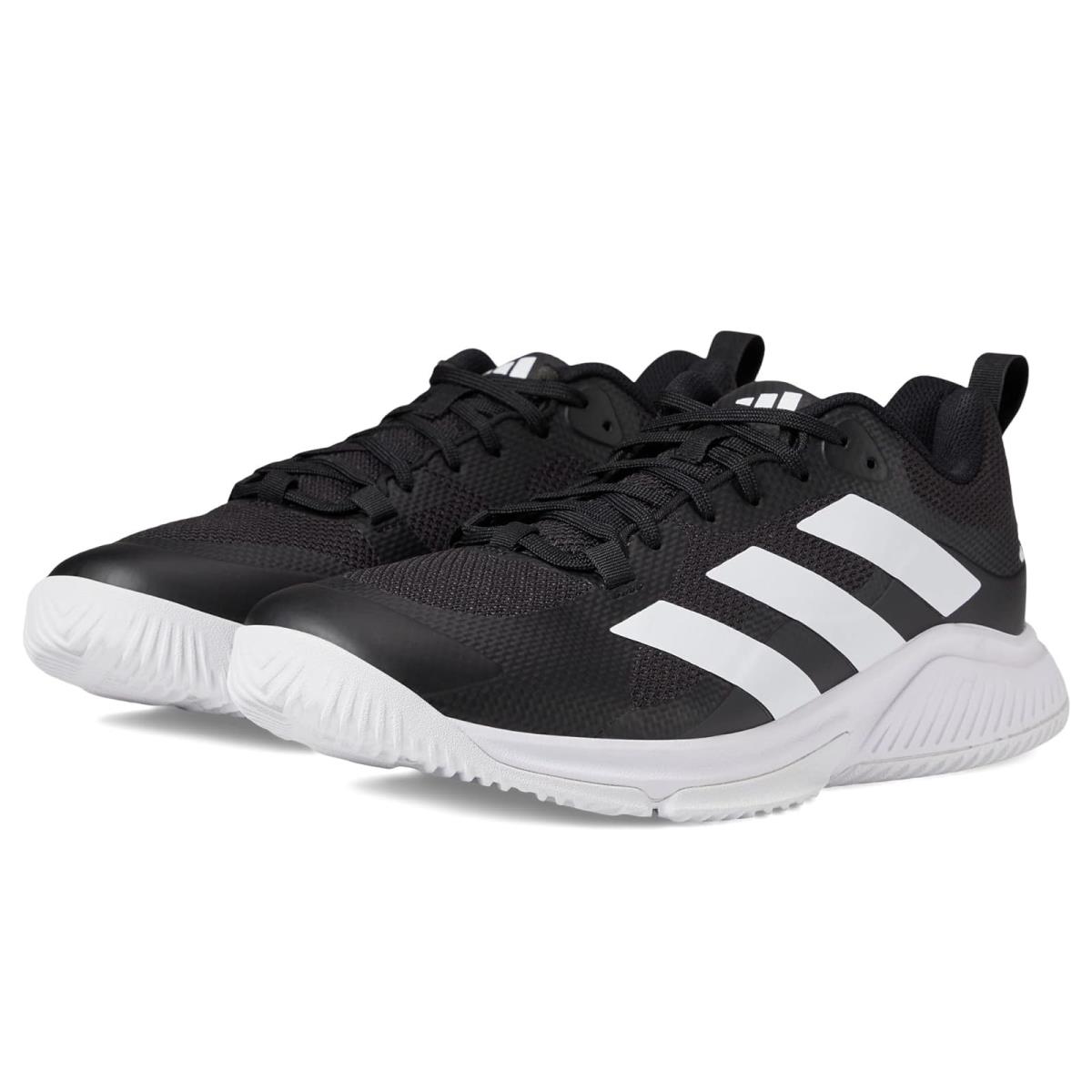Man`s Sneakers Athletic Shoes Adidas Court Team Bounce 2.0 Black/White/Black