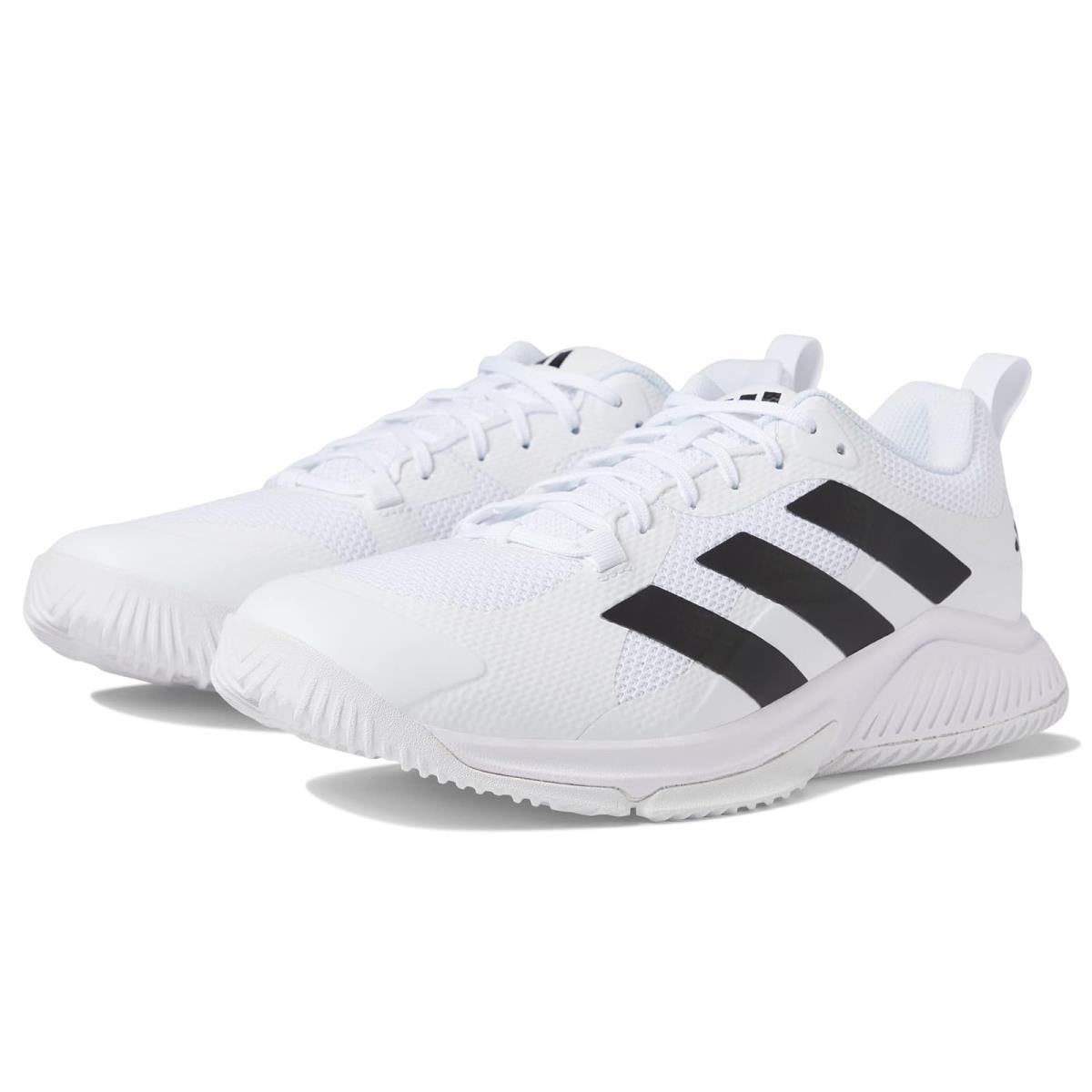 Man`s Sneakers Athletic Shoes Adidas Court Team Bounce 2.0 White/Black/White