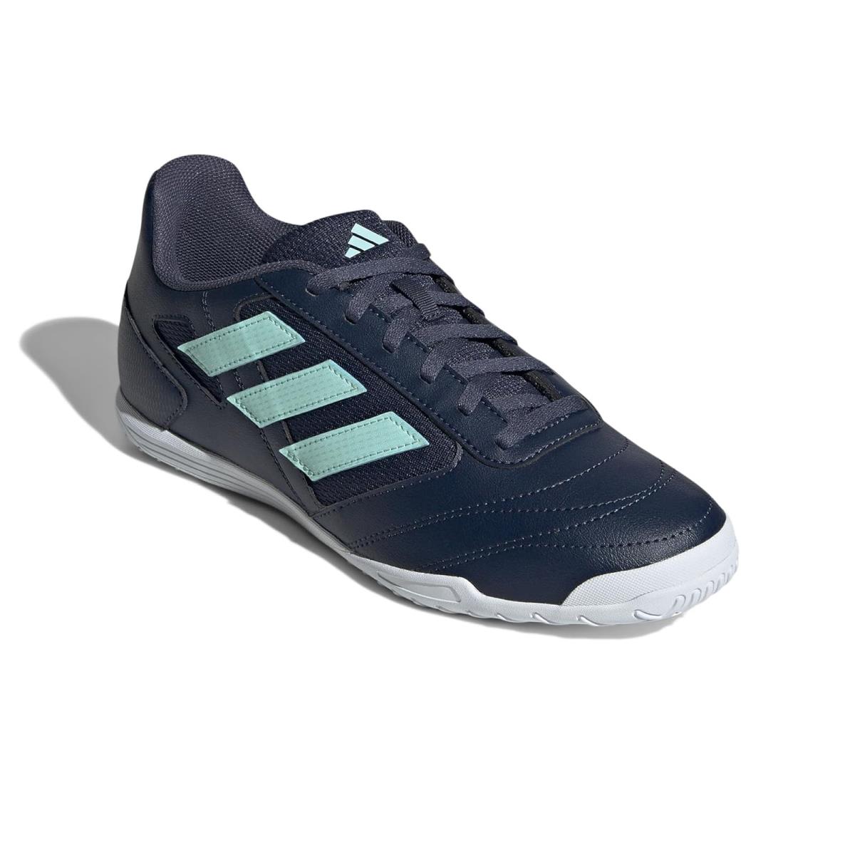 Man`s Sneakers Athletic Shoes Adidas Super Sala 2 Indoor - Shadow Navy/Semi Flash Aqua/White