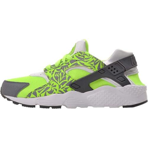 Nike Air Huarache Run Print GS 704943-300 Big Kid`s GS Size 5.5 US Women`s 7 US - Electric Green/Cool Grey/White