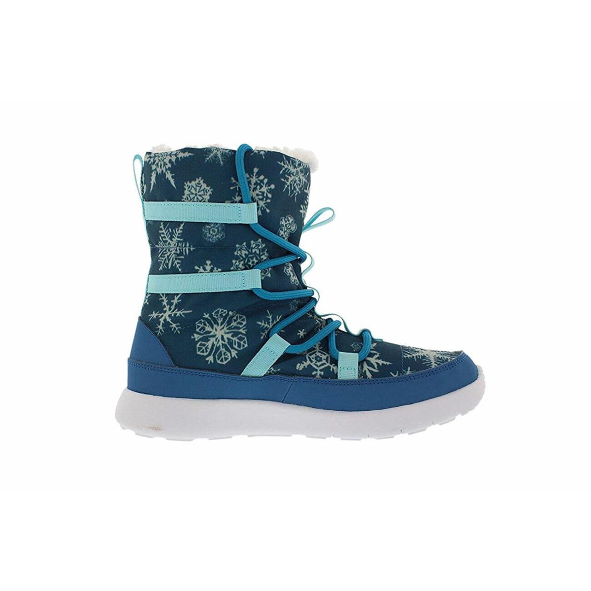 Nike Roshe One Hi Print Psv 807745 400 Little Kid`s Blue Winter Boots