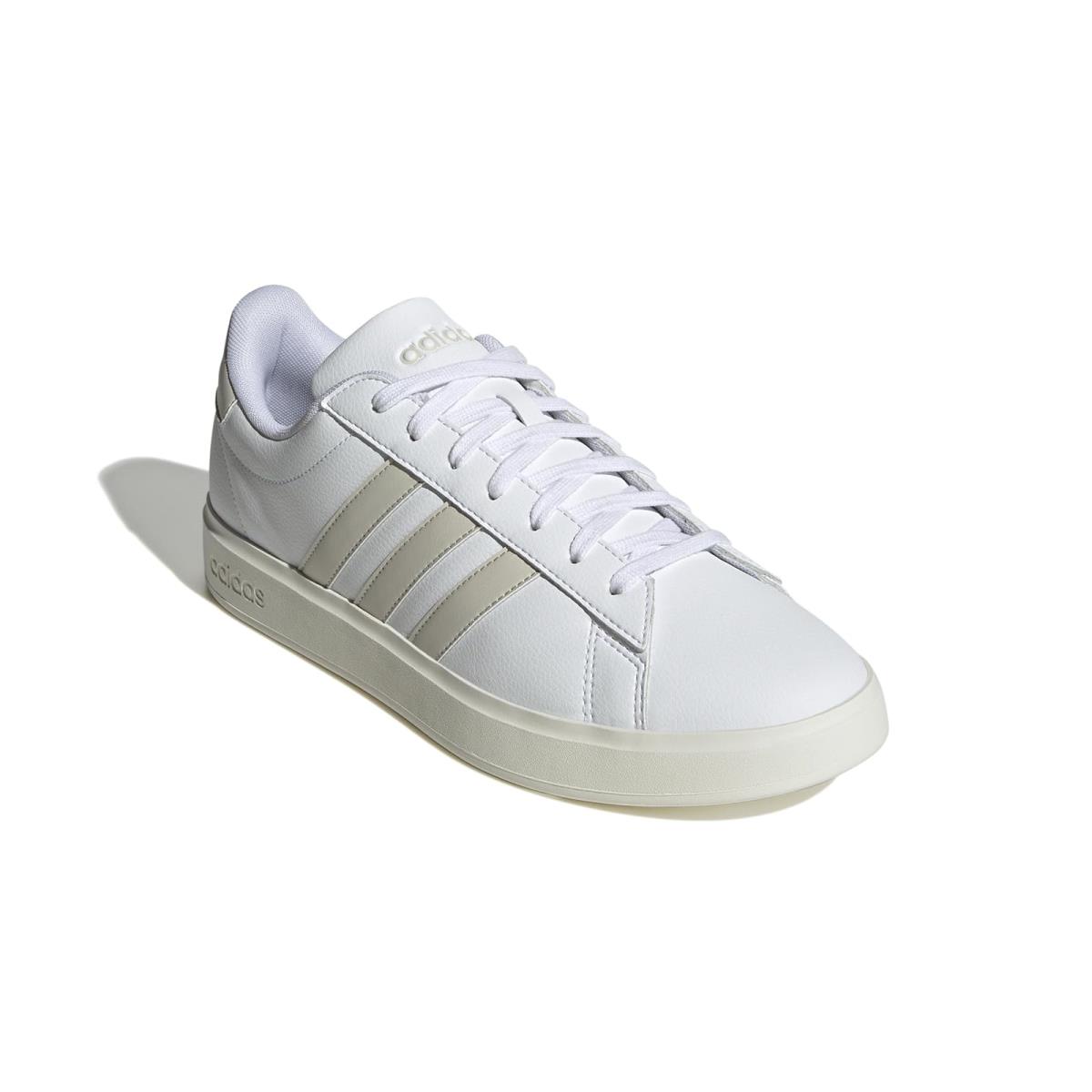 Man`s Sneakers Athletic Shoes Adidas Grand Court - White/Alumina/Off-White