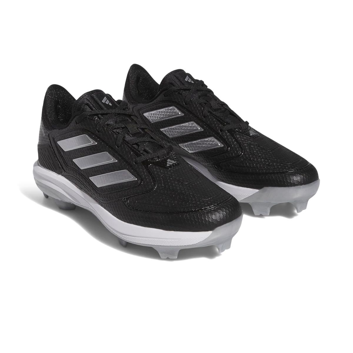 Woman`s Shoes Adidas Adizero Purehustle 3 Softball Cleats - Core Black/Silver Metallic/Silver Metallic