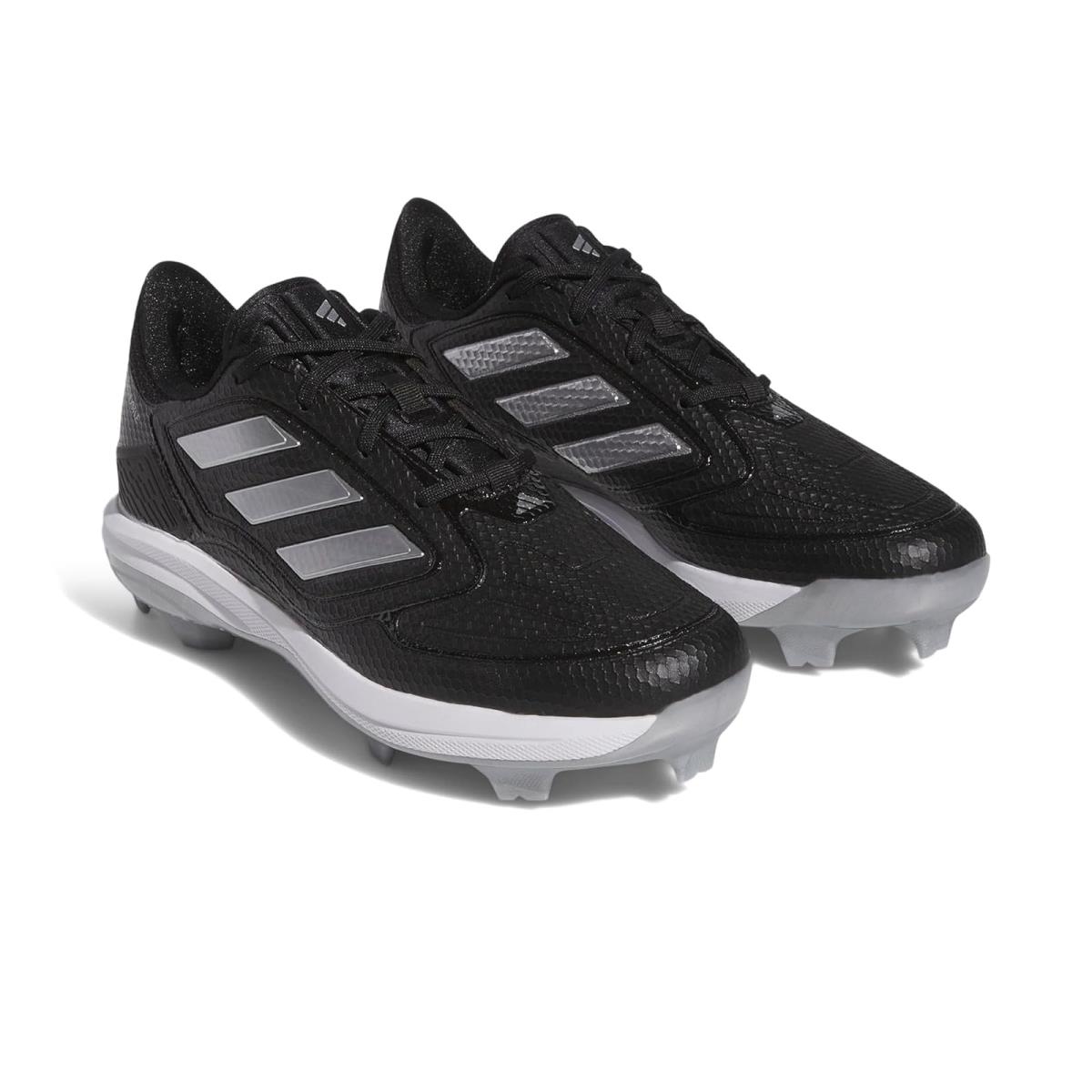 Woman`s Shoes Adidas Adizero Purehustle 3 Softball Cleats Core Black/Silver Metallic/Silver Metallic