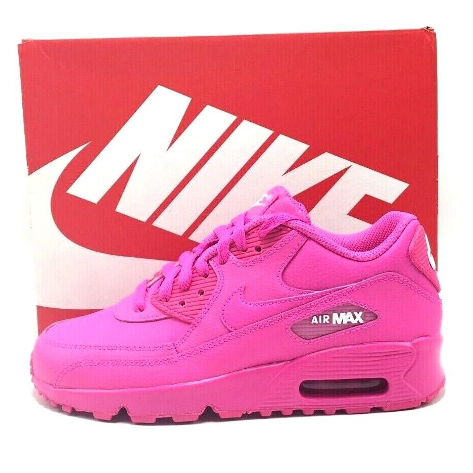 Youth Nike Air Max 90 Ltr GS Fuchsia Pink 833376 603 Sz 4.0 - 7.0 - Pink