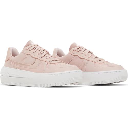 Women Nike Air Force 1 Platform Low Lifestyle Sneakers Pink Oxford DJ9946-602 - Pink Oxford/light Soft Pink