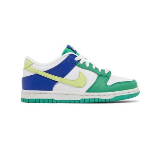 Nike GS Dunk Low Stadium Green Game Royal FN6973-100 Green/blue/white SZ 1Y-7Y