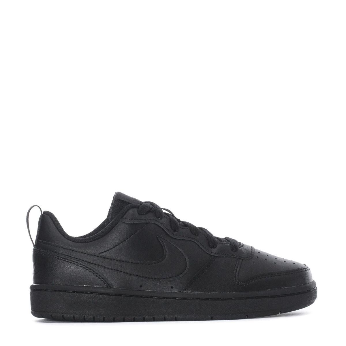 Big Kid`s Nike Court Borough Low 2 Black/black-black BQ5448 001 - Black