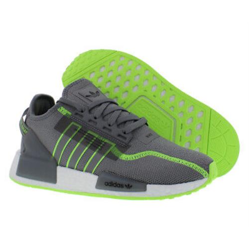 Adidas NMD_R1 V2 Mens Shoes - Grey Three/Signal Green/Cloud White, Main: Grey