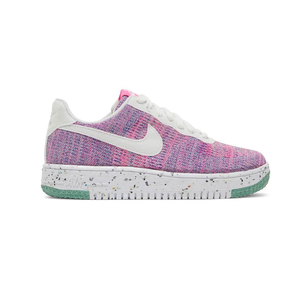 Nike Women`s Air Force 1 Low Crater Flyknit DC7273-500 Fuchsia/pink SZ 5-15 - Fuchsia Glow/Pink Blast