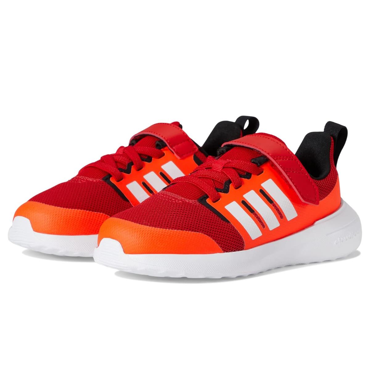 Boy`s Sneakers Athletic Shoes Adidas Kids Fortarun 2.0 Elastic Toddler - Better Scarlet/White/Solar Red