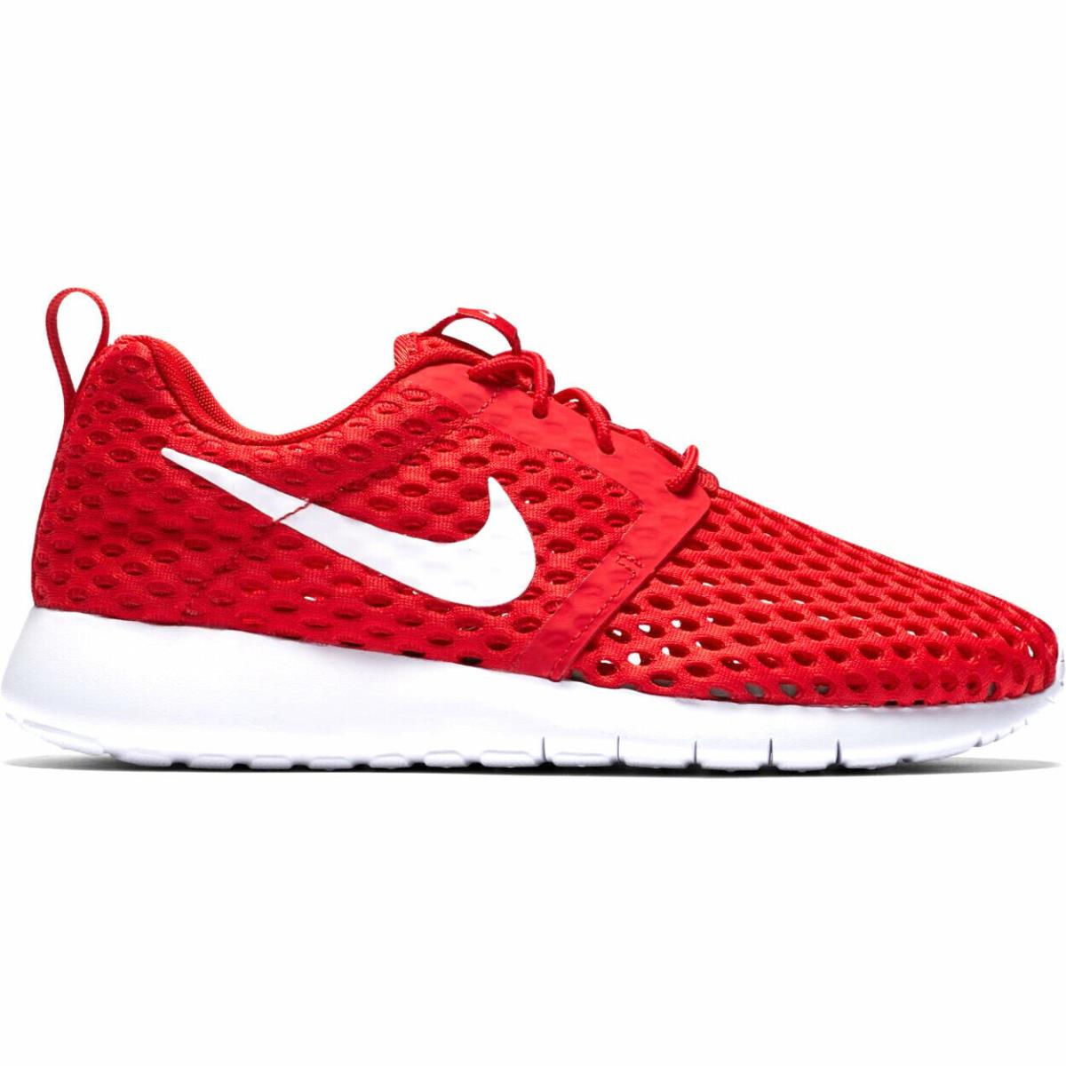 Grade School Youth Size Nike Roshe One Flight Weight Fashion Athletic 705485 601 - Red/White