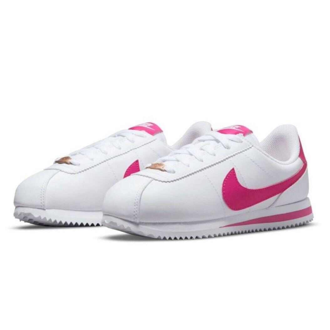 Youth Big Kids Nike Cortez Basic SL White Pink 904764109 - WHITE PINK