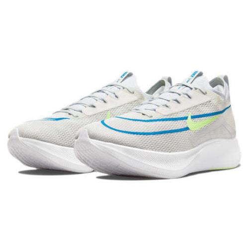Nike Zoom Fly 4 Summit White Imperial Blue Lime Glow CT2392-100 Mens Size 6.5-15 - White