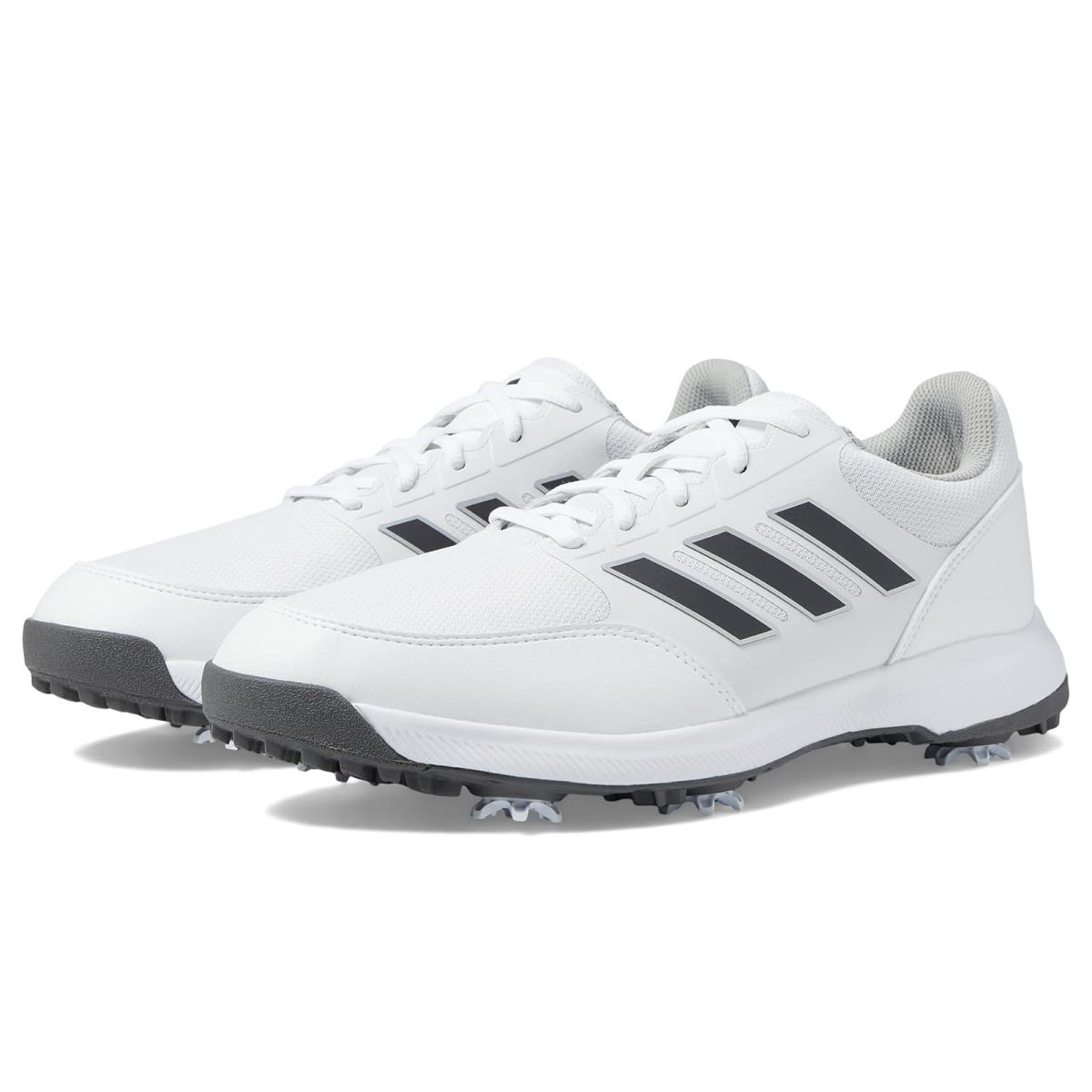 Man`s Sneakers Athletic Shoes Adidas Golf Tech Response 3.0 Golf Shoes Footwear White/Dark Silver Metallic/Silver Metallic