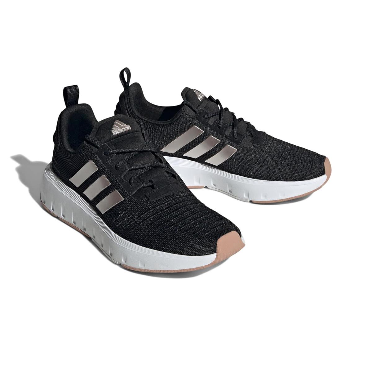 Woman`s Sneakers Athletic Shoes Adidas Running Swift Run23 Core Black/Champagne Metallic/Footwear White